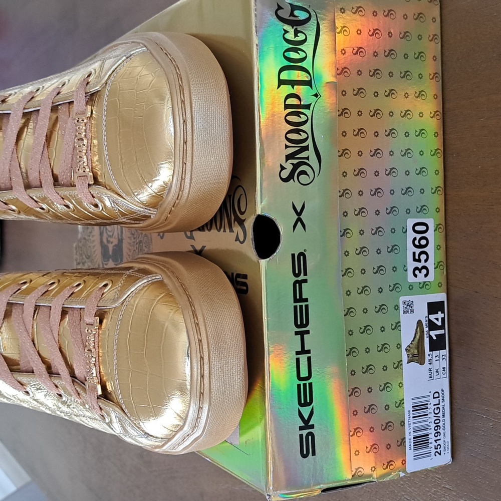 Skechers Snoop Dogg: Snoop One Gold Medal High-Top Sneaker - Size: Men 14 - Picture 4 of 9